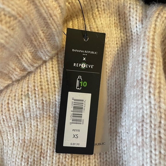 Banana Republic cream turtleneck sweater XS Pet - Picture 3 of 5